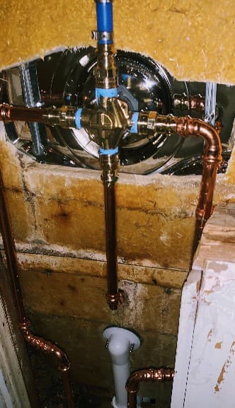 Clean new copper repipe with new fittings